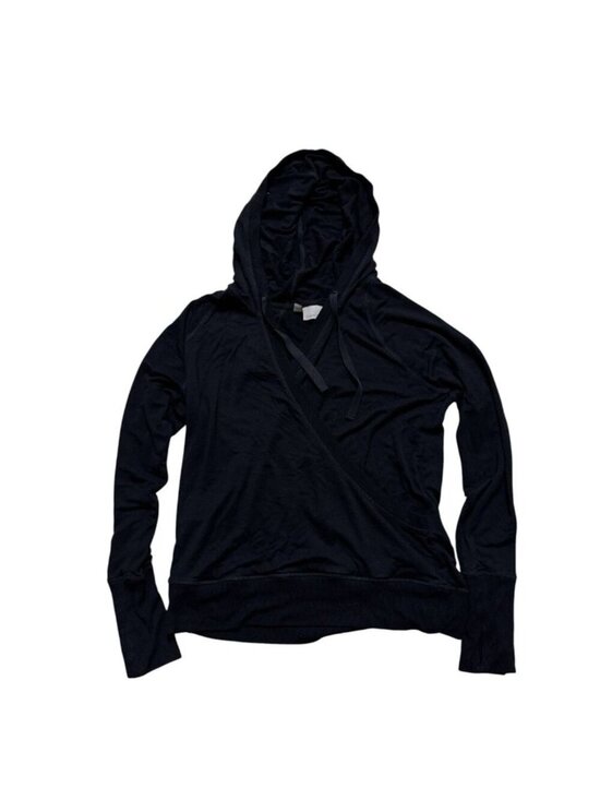 Athleta Tops - Athleta Black Wrap Hoodie Women’s Large Stretch Lightweight